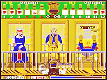 レトロなゲーム基板バンクパニックのゲーム中の画面